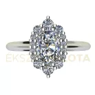 Ékszerpalota eljegyzési gyűrű 0,8ct gyémánttal BRK672 fehér arany 