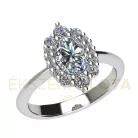 Ékszerpalota eljegyzési gyűrű 0,8ct H/SI gyémánttal BRK672 platina 