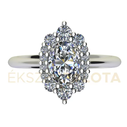 Ékszerpalota eljegyzési gyűrű 0,8ct H/SI gyémánttal BRK672 platina 