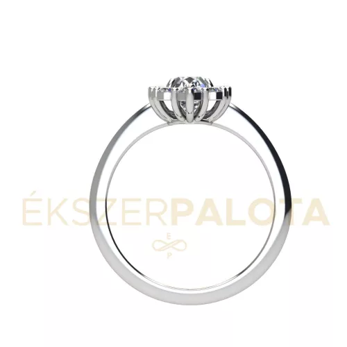 Ékszerpalota eljegyzési gyűrű 0,8ct H/SI gyémánttal BRK672 platina 