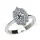 Ékszerpalota eljegyzési gyűrű 0,8ct gyémánttal BRK672 platina 