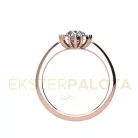 Ékszerpalota eljegyzési gyűrű 0,8ct G/VS gyémánttal BRK672 rozé arany 