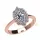 Ékszerpalota eljegyzési gyűrű 0,8ct H/SI gyémánttal BRK672 rozé arany 