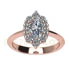 Ékszerpalota eljegyzési gyűrű 0,8ct H/SI gyémánttal BRK672 rozé arany 