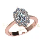Ékszerpalota eljegyzési gyűrű 0,8ct gyémánttal BRK672 rozé arany 