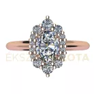 Ékszerpalota eljegyzési gyűrű 0,8ct gyémánttal BRK672 rozé arany 