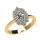 Ékszerpalota eljegyzési gyűrű 0,8ct G/VS gyémánttal BRK672 sárga arany 