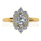Ékszerpalota eljegyzési gyűrű 0,8ct gyémánttal BRK672 sárga arany 