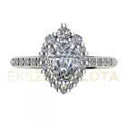 Ékszerpalota eljegyzési gyűrű 0,7ct G/VS gyémánttal BRK673 fehér arany 