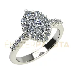   Ékszerpalota eljegyzési gyűrű 0,7ct gyémánttal BRK673 fehér arany 