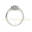 Ékszerpalota eljegyzési gyűrű 0,7ct gyémánttal BRK673 fehér arany 