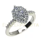 Ékszerpalota eljegyzési gyűrű 0,7ct G/VS gyémánttal BRK673 platina 