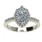 Ékszerpalota eljegyzési gyűrű 0,7ct G/VS gyémánttal BRK673 platina 