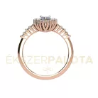 Ékszerpalota eljegyzési gyűrű 0,7ct G/VS gyémánttal BRK673 rozé arany 