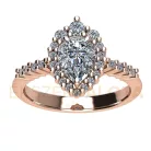 Ékszerpalota eljegyzési gyűrű 0,7ct H/SI gyémánttal BRK673 rozé arany 