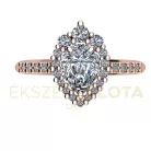 Ékszerpalota eljegyzési gyűrű 0,7ct H/SI gyémánttal BRK673 rozé arany 