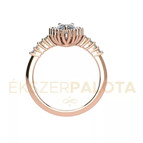 Ékszerpalota eljegyzési gyűrű 0,7ct H/SI gyémánttal BRK673 rozé arany 