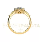 Ékszerpalota eljegyzési gyűrű 0,7ct G/VS gyémánttal BRK673 sárga arany 