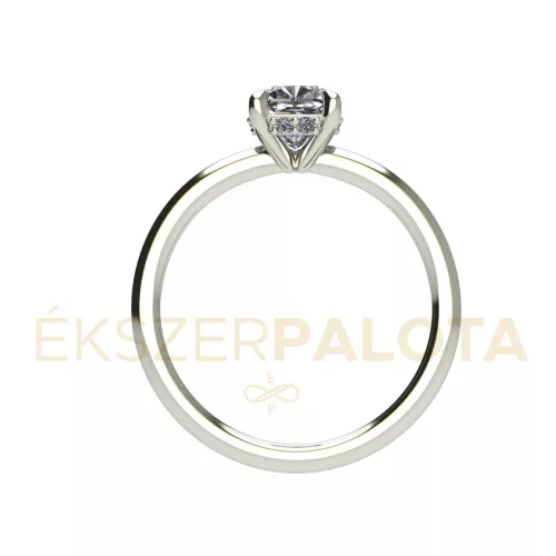 Ékszerpalota eljegyzési gyűrű 1ct H/SI gyémánttal BRK675 platina 