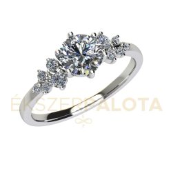   Ékszerpalota eljegyzési gyűrű 0,8ct gyémánttal BRK677 fehér arany 