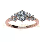 Ékszerpalota eljegyzési gyűrű 0,8ct G/VS gyémánttal BRK677 rozé arany 