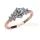 Ékszerpalota eljegyzési gyűrű 0,8ct H/VS gyémánttal BRK677 rozé arany 