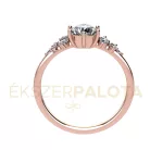 Ékszerpalota eljegyzési gyűrű 0,8ct H/VS gyémánttal BRK677 rozé arany 