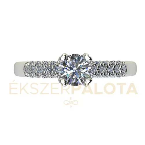 Ékszerpalota eljegyzési gyűrű 0,4ct H/SI gyémánttal BRK678 fehér arany 