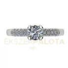 Ékszerpalota eljegyzési gyűrű 0,4ct gyémánttal BRK678 fehér arany 