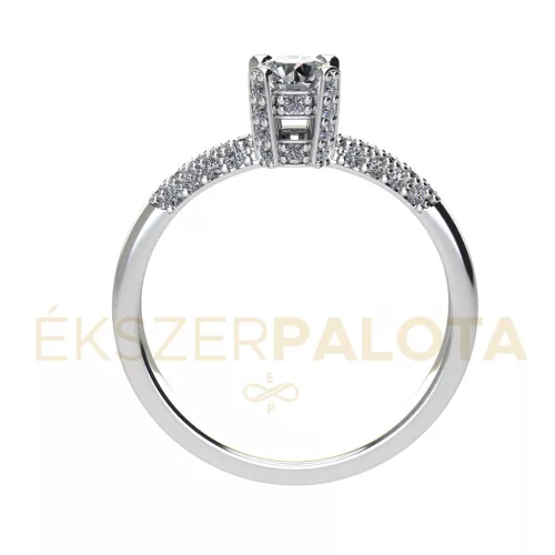 Ékszerpalota eljegyzési gyűrű 0,4ct gyémánttal BRK678 fehér arany 