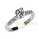 Ékszerpalota eljegyzési gyűrű 0,4ct G/VS gyémánttal BRK678 platina 
