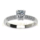 Ékszerpalota eljegyzési gyűrű 0,4ct H/SI gyémánttal BRK678 platina 