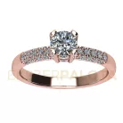 Ékszerpalota eljegyzési gyűrű 0,4ct H/SI gyémánttal BRK678 rozé arany 