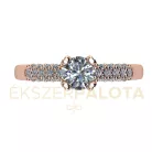 Ékszerpalota eljegyzési gyűrű 0,4ct gyémánttal BRK678 rozé arany 