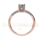 Ékszerpalota eljegyzési gyűrű 0,4ct gyémánttal BRK678 rozé arany 