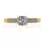 Ékszerpalota eljegyzési gyűrű 0,4ct G/VS gyémánttal BRK678 sárga arany 