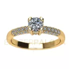 Ékszerpalota eljegyzési gyűrű 0,4ct H/SI gyémánttal BRK678 sárga arany 