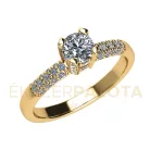 Ékszerpalota eljegyzési gyűrű 0,4ct gyémánttal BRK678 sárga arany 