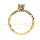 Ékszerpalota eljegyzési gyűrű 0,4ct gyémánttal BRK678 sárga arany 
