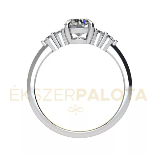 Ékszerpalota eljegyzési gyűrű 0,8ct G/VS gyémánttal BRK680 fehér arany 