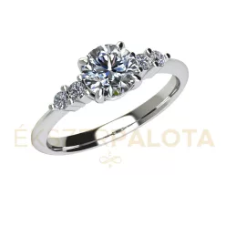   Ékszerpalota eljegyzési gyűrű 0,8ct gyémánttal BRK680 fehér arany 