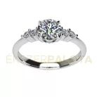 Ékszerpalota eljegyzési gyűrű 0,8ct G/VS gyémánttal BRK680 platina 
