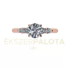 Ékszerpalota eljegyzési gyűrű 0,8ct G/VS gyémánttal BRK680 rozé arany 