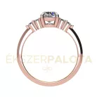 Ékszerpalota eljegyzési gyűrű 0,8ct G/VS gyémánttal BRK680 rozé arany 