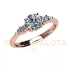 Ékszerpalota eljegyzési gyűrű 0,8ct H/SI gyémánttal BRK680 rozé arany 