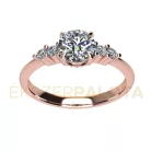 Ékszerpalota eljegyzési gyűrű 0,8ct H/SI gyémánttal BRK680 rozé arany 