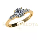Ékszerpalota eljegyzési gyűrű 0,8ct H/SI gyémánttal BRK680 sárga arany 