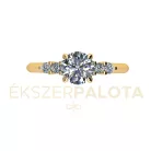Ékszerpalota eljegyzési gyűrű 0,8ct H/SI gyémánttal BRK680 sárga arany 