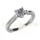 Ékszerpalota eljegyzési gyűrű 0,7ct H/SI gyémánttal BRK682 platina 