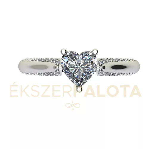 Ékszerpalota eljegyzési gyűrű 0,7ct H/SI gyémánttal BRK682 platina 